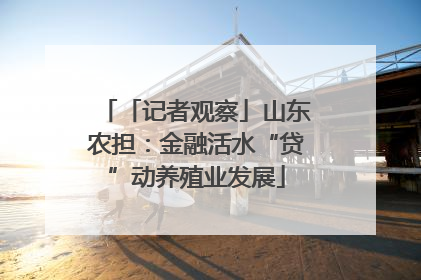「记者观察」山东农担：金融活水“贷”动养殖业发展