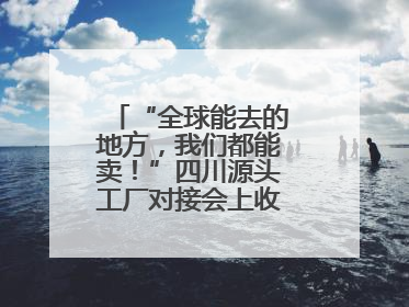“全球能去的地方，我们都能卖！”四川源头工厂对接会上收获海量意向