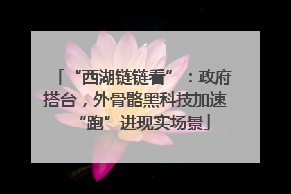 “西湖链链看”：政府搭台，外骨骼黑科技加速“跑”进现实场景