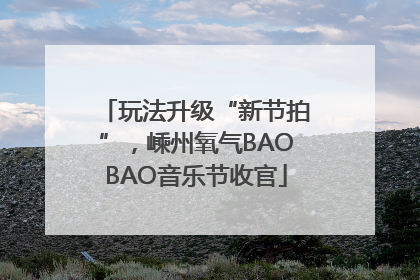 玩法升级“新节拍”，嵊州氧气BAOBAO音乐节收官