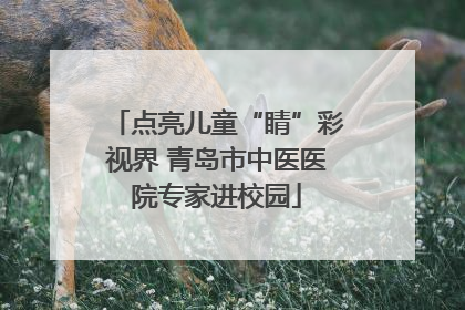 点亮儿童“睛”彩视界 青岛市中医医院专家进校园