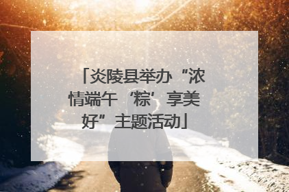 炎陵县举办“浓情端午‘粽’享美好”主题活动