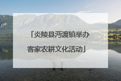 炎陵县沔渡镇举办客家农耕文化活动