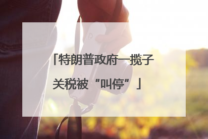 特朗普政府一揽子关税被“叫停”