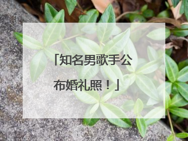 知名男歌手公布婚礼照！