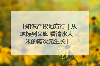 知识产权地方行｜从地标到文旅 看清水大米的破次元生长