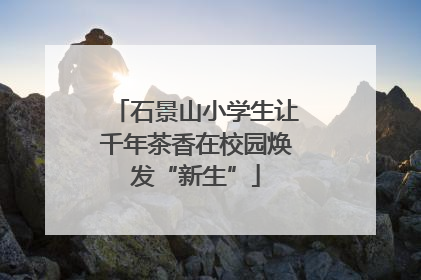 石景山小学生让千年茶香在校园焕发“新生”