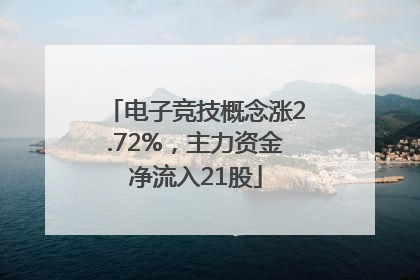 电子竞技概念涨2.72%，主力资金净流入21股