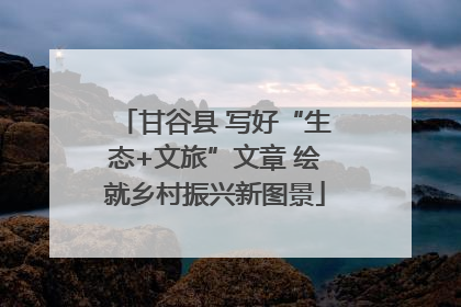 甘谷县 写好“生态+文旅”文章 绘就乡村振兴新图景