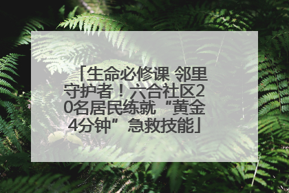 生命必修课 邻里守护者！六合社区20名居民练就“黄金4分钟”急救技能