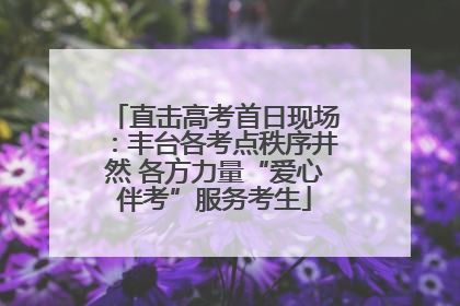 直击高考首日现场：丰台各考点秩序井然 各方力量“爱心伴考”服务考生