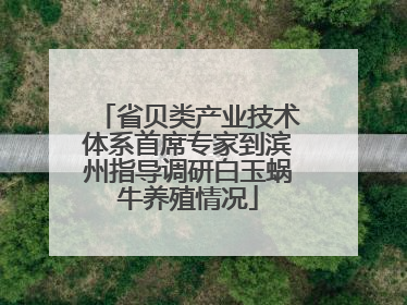 省贝类产业技术体系首席专家到滨州指导调研白玉蜗牛养殖情况