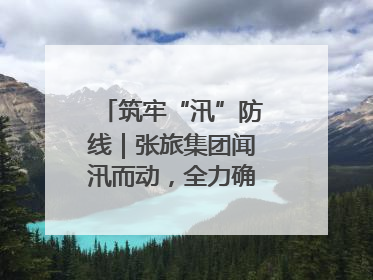 筑牢“汛”防线｜张旅集团闻汛而动，全力确保安全度汛