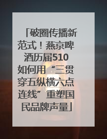 破圈传播新范式！燕京啤酒历届510如何用“三贯穿五纵横六点连线”重塑国民品牌声量