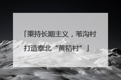 秉持长期主义，苇沟村打造泰北“黄精村”