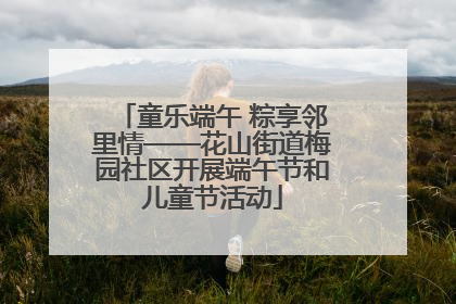 童乐端午 粽享邻里情——花山街道梅园社区开展端午节和儿童节活动