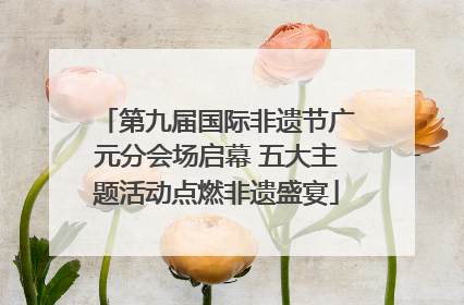 第九届国际非遗节广元分会场启幕 五大主题活动点燃非遗盛宴