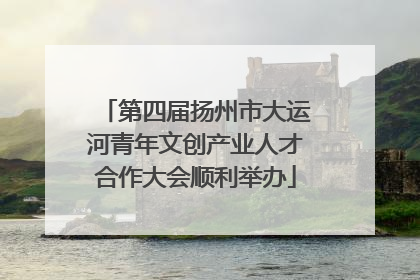 第四届扬州市大运河青年文创产业人才合作大会顺利举办
