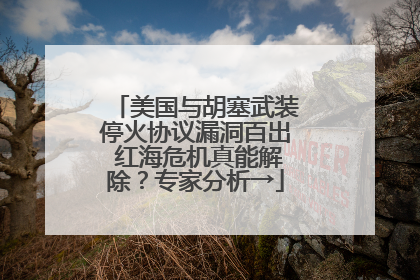 美国与胡塞武装停火协议漏洞百出 红海危机真能解除？专家分析→