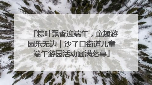 粽叶飘香迎端午，童趣游园乐无边｜沙子口街道儿童端午游园活动圆满落幕