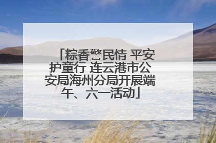 粽香警民情 平安护童行 连云港市公安局海州分局开展端午、六一活动