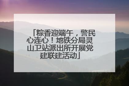 粽香迎端午，警民心连心！地铁分局灵山卫站派出所开展党建联建活动