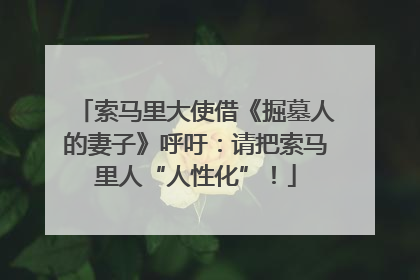 索马里大使借《掘墓人的妻子》呼吁：请把索马里人“人性化”！