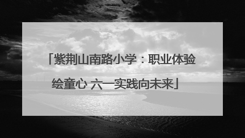紫荆山南路小学：职业体验绘童心 六一实践向未来