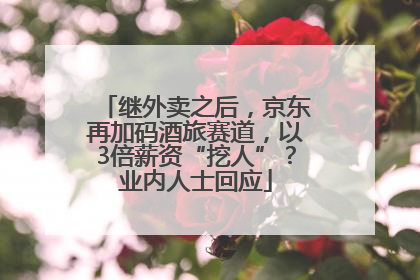 继外卖之后，京东再加码酒旅赛道，以3倍薪资“挖人”？业内人士回应