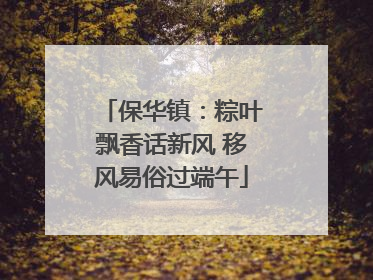 保华镇：粽叶飘香话新风 移风易俗过端午