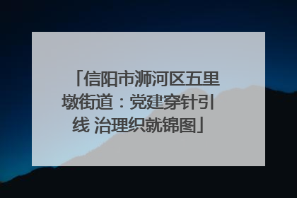信阳市浉河区五里墩街道：党建穿针引线 治理织就锦图