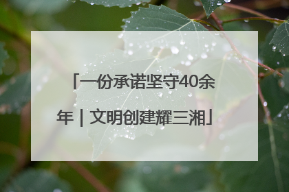 一份承诺坚守40余年｜文明创建耀三湘
