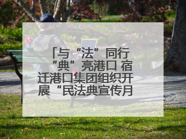 与“法”同行 “典”亮港口 宿迁港口集团组织开展“民法典宣传月”系列活动