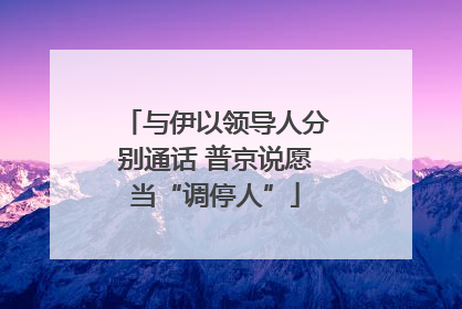 与伊以领导人分别通话 普京说愿当“调停人”