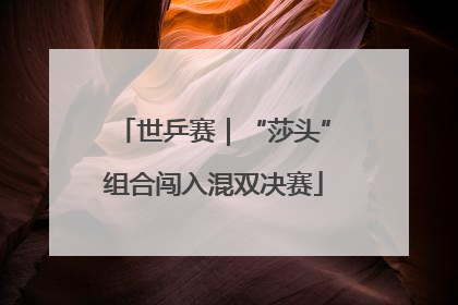 世乒赛｜“莎头”组合闯入混双决赛