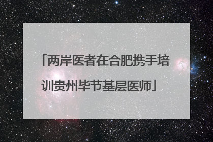 两岸医者在合肥携手培训贵州毕节基层医师