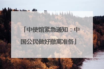 中使馆紧急通知：中国公民做好撤离准备