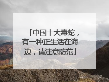 中国十大毒蛇，有一种正生活在海边，请注意防范
