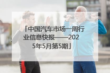 中国汽车市场一周行业信息快报——2025年5月第5期
