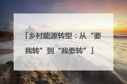 乡村能源转型：从“要我转”到“我要转”
