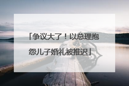 争议大了！以总理抱怨儿子婚礼被推迟