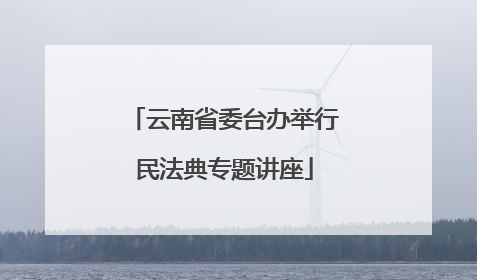 云南省委台办举行民法典专题讲座
