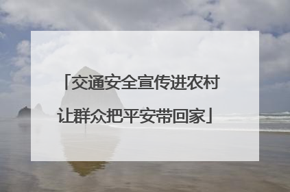 交通安全宣传进农村 让群众把平安带回家