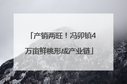 产销两旺！冯卯镇4万亩鲜桃形成产业链