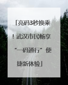 亮码3秒换乘！武汉市民畅享“一码通行”便捷新体验
