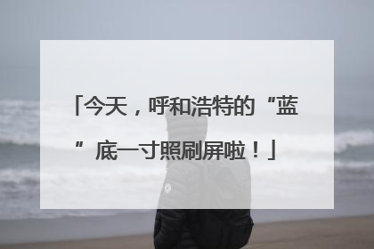 今天，呼和浩特的“蓝”底一寸照刷屏啦！