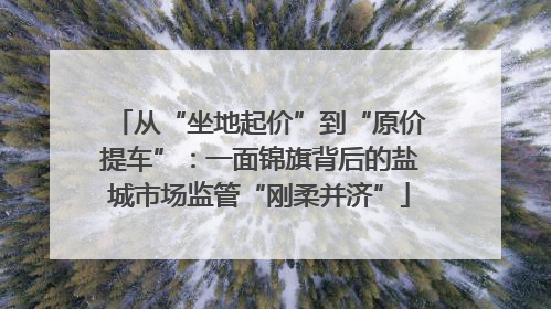 从“坐地起价”到“原价提车”：一面锦旗背后的盐城市场监管“刚柔并济”