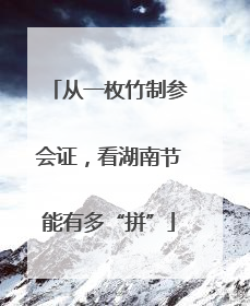 从一枚竹制参会证，看湖南节能有多“拼”