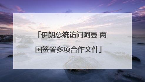 伊朗总统访问阿曼 两国签署多项合作文件