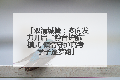 双清城管：多向发力开启“静音护航”模式 倾情守护高考学子逐梦路